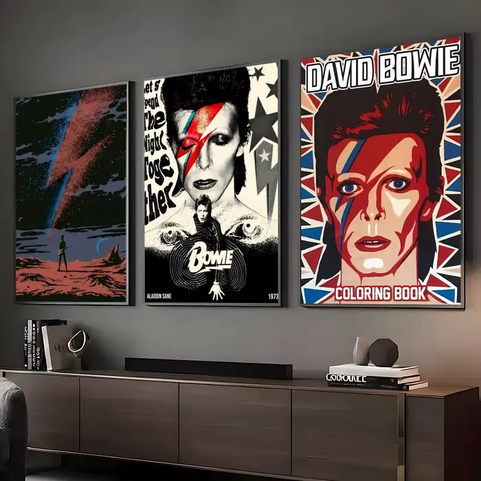 Peinture décorative murale HD Rétro David Bowie Calligraphie pour la maison