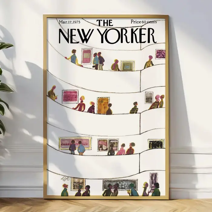 Affiche Vintage de couverture de Magazine Yorker, peinture sur toile, impression d'art mural rétro a