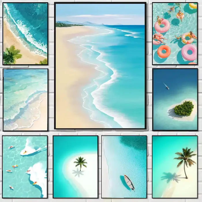 Affiche de vacances d'été à l'océan