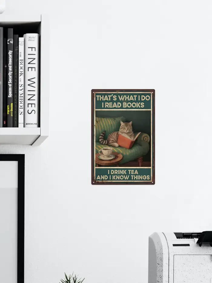 Putuo Decor-Plaque D.lique Chat, Mur Rétro pour la Maison, Chambre à Coucher, Bureau, Décor Mural, 7