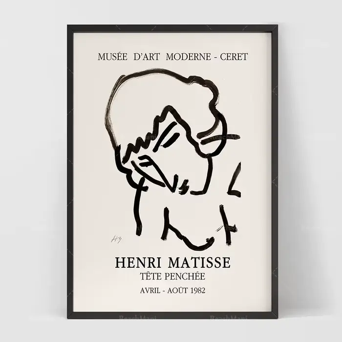 Affiche de croquis de femme de Henri Matisse, impression d'art, affiche d'art d'exposition, impressi