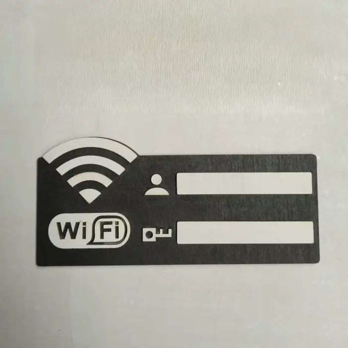 1 plaque rustique en bois pour mot de passe Wi-Fi, indicateur de réseau sans fil mural vintage, acce