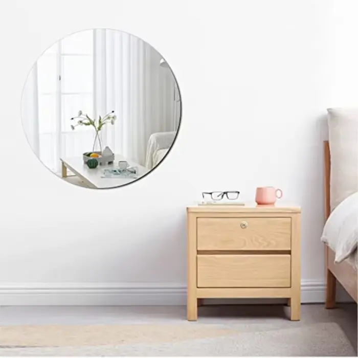 Autocollant mural miroir rond ovale en acrylique