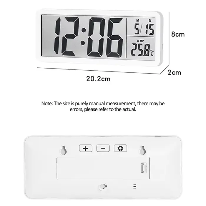 Horloge murale numérique électronique LCD