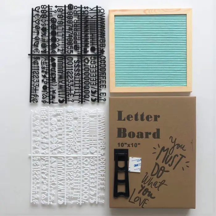 Tableau de lettres en bois et feutre DIY, panneau alphabétique pour décoration murale de la maison, 