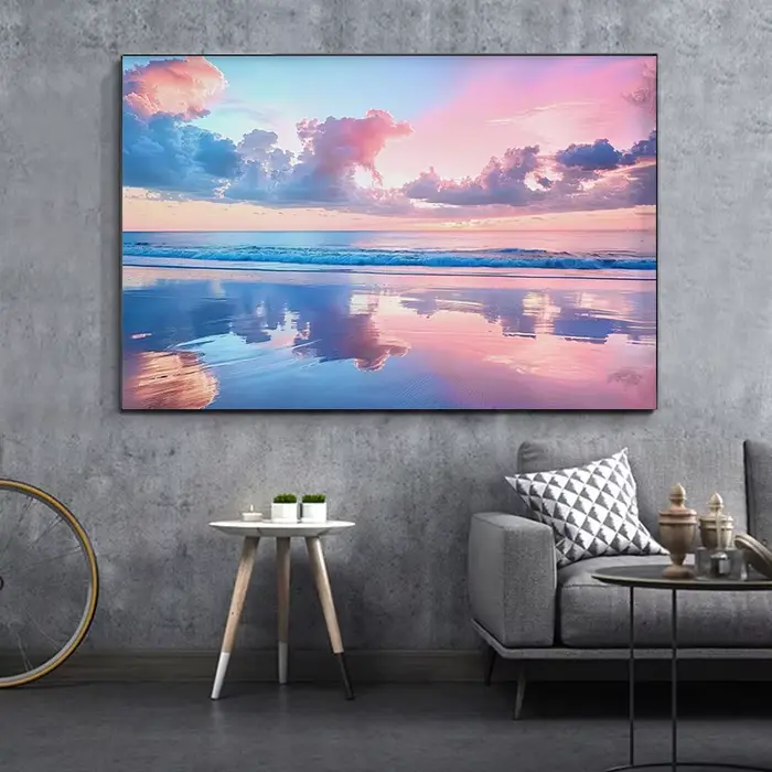 Affiche de paysage naturel nordique moderne