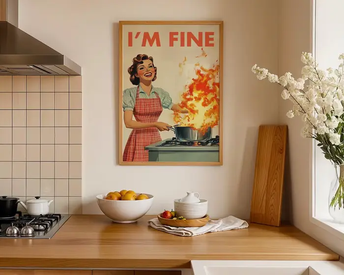 Impression de cuisine rétro