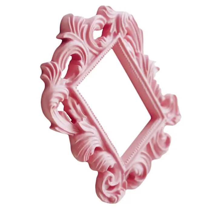 Cadre Mural Rectangulaire Rose Vintage de Style Baroque