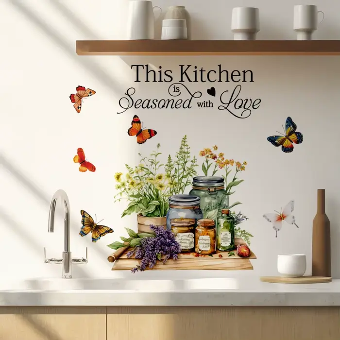 Autocollants muraux avec citations de cuisine