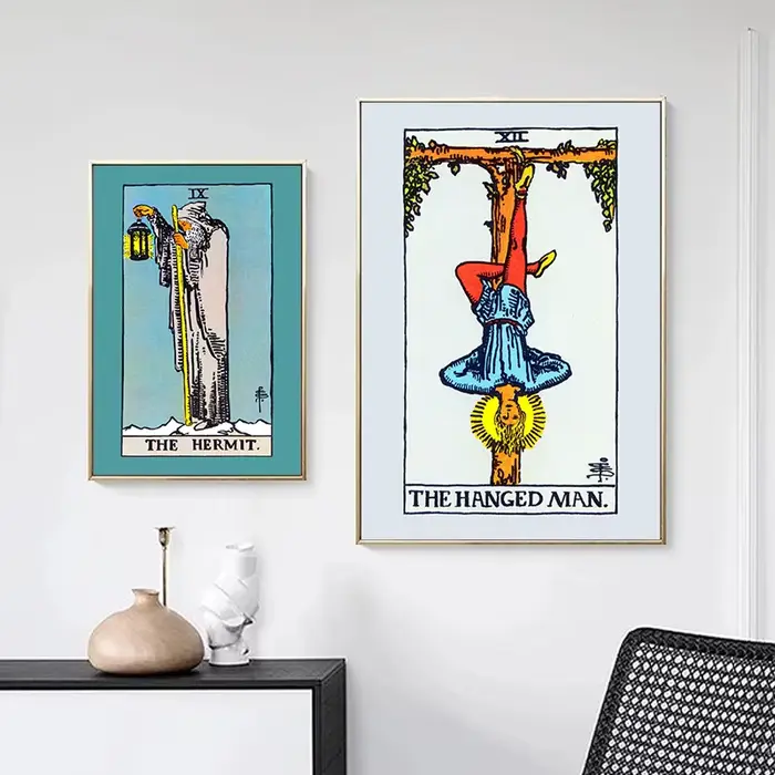 Toile d'art murale de carte de tarot Witchy The Hang