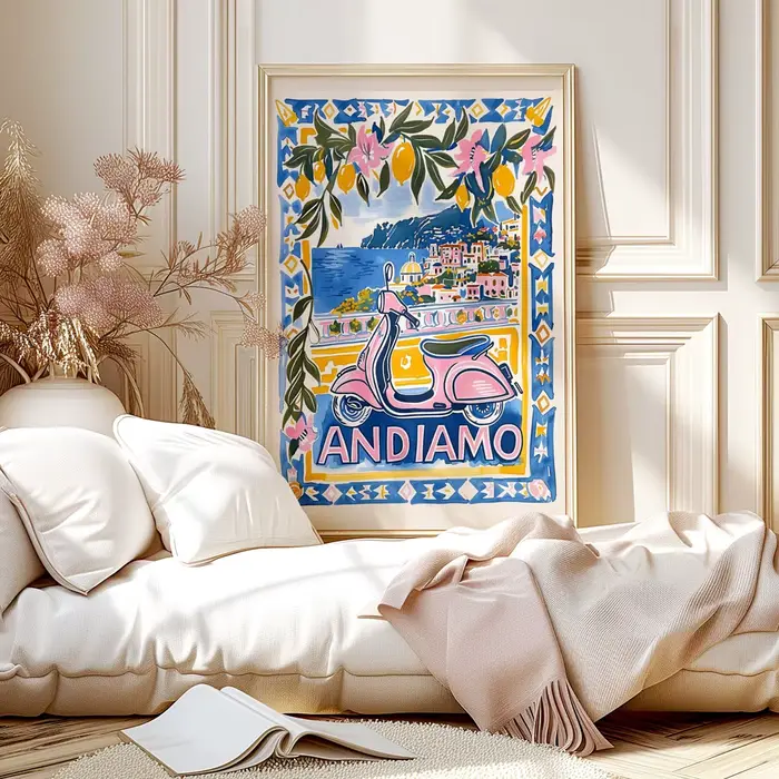 Affiches La Dolce Vita Côte d'Amalfi Italie, impression sur toile, décoration murale pour la maison,