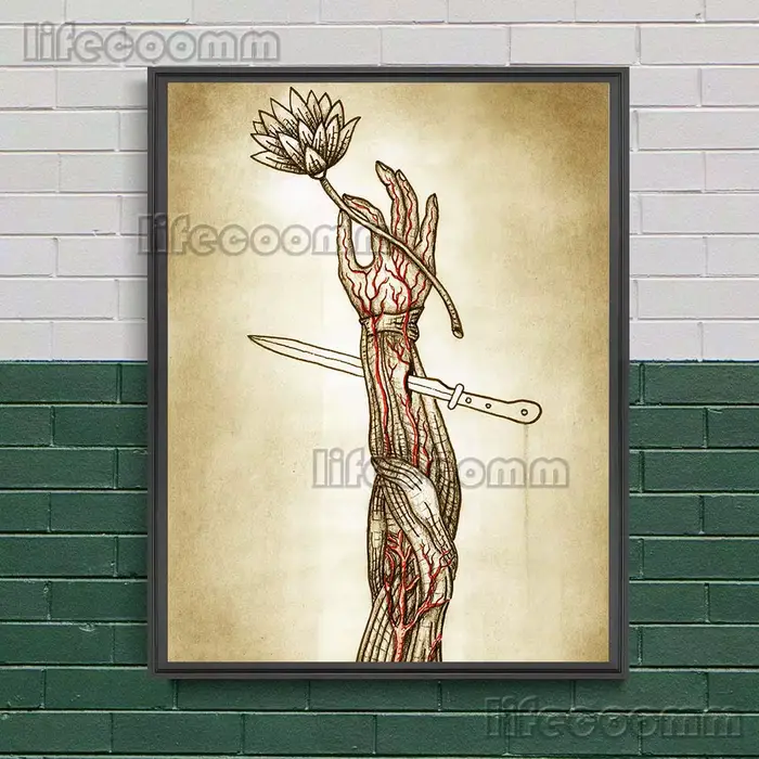 Apocalypse de la Science numérique Vintage mur Art toile peinture ancien diable croyance et moderne