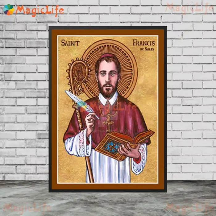 Portrait religieux chrétien Saint Luke, toile d'art mural, peinture murale, images pour décor de sal