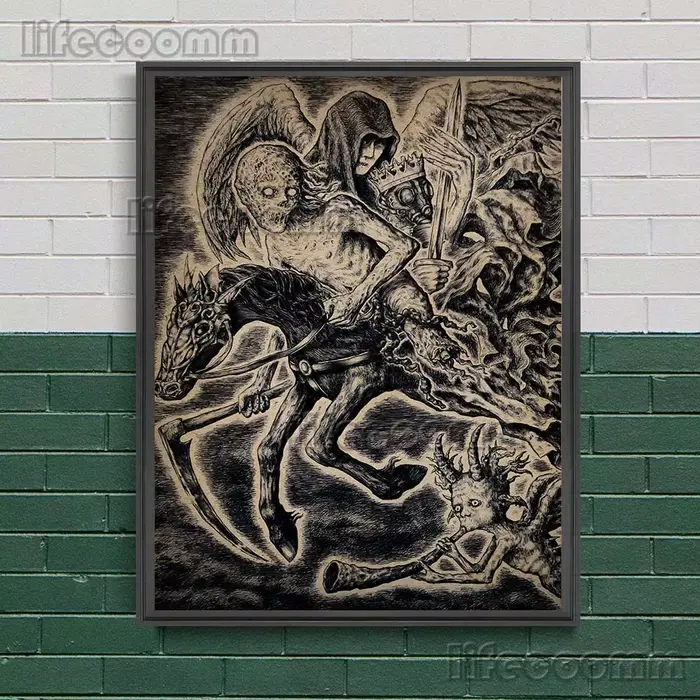 Toile d'art mural Vintage de rêves de cimetaire