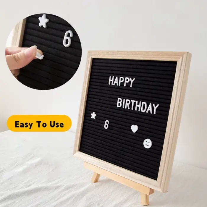 Tableau d'affichage de lettres en bois Simple 10x10 pouces