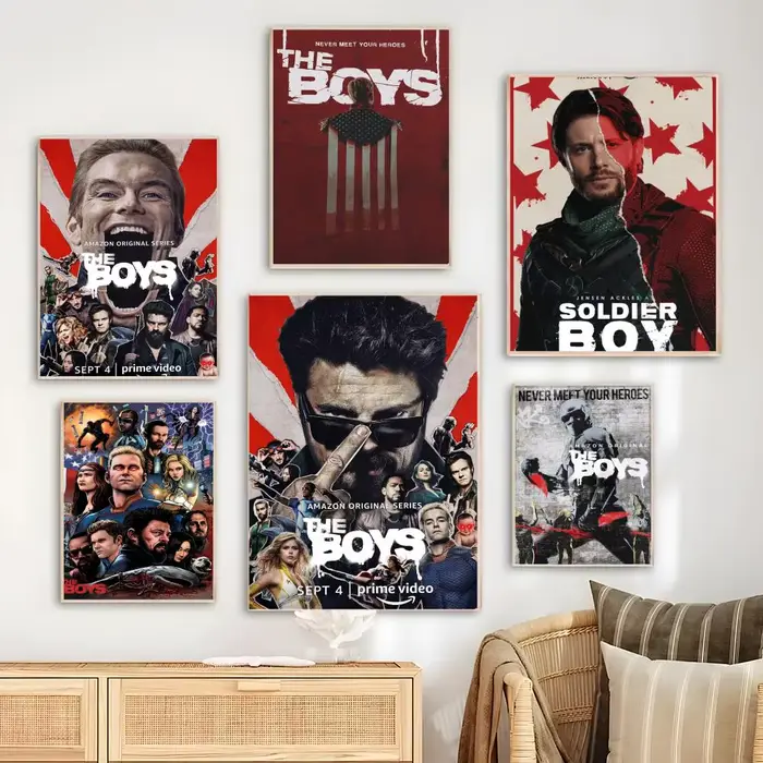 The Boys Classic films Poster Chambre salon étude et au-delà du décor auto-adhésif + cadeau parfait
