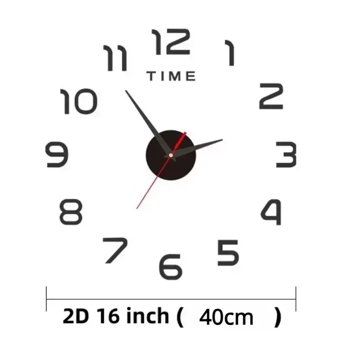 Grande horloge murale 3d pour chambre à coucher