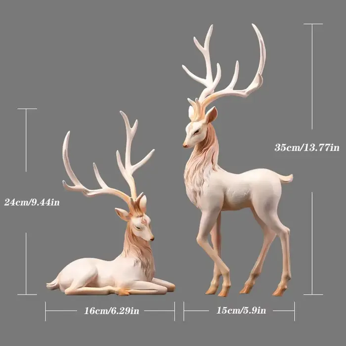 YuryFvna-Statue de cerf haut de gamme pour salon