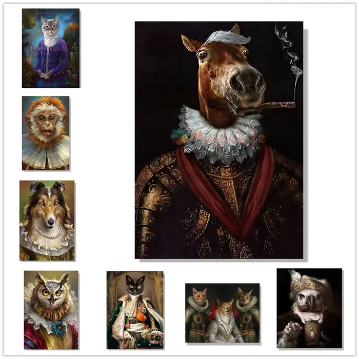 Affiche nordique tête d'animal de cheval