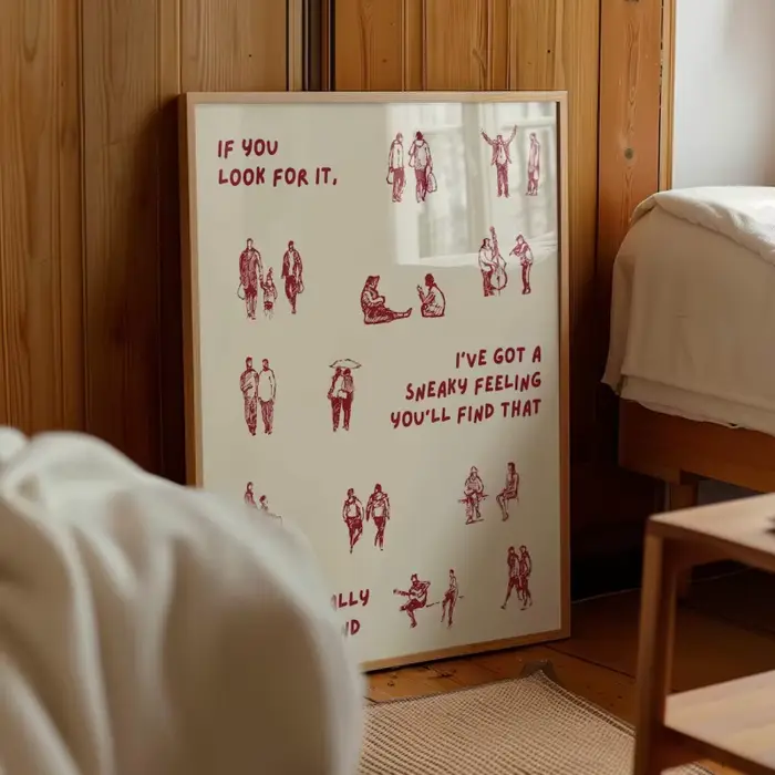 L'amour vraiment tout autour des imprimés sur toile
