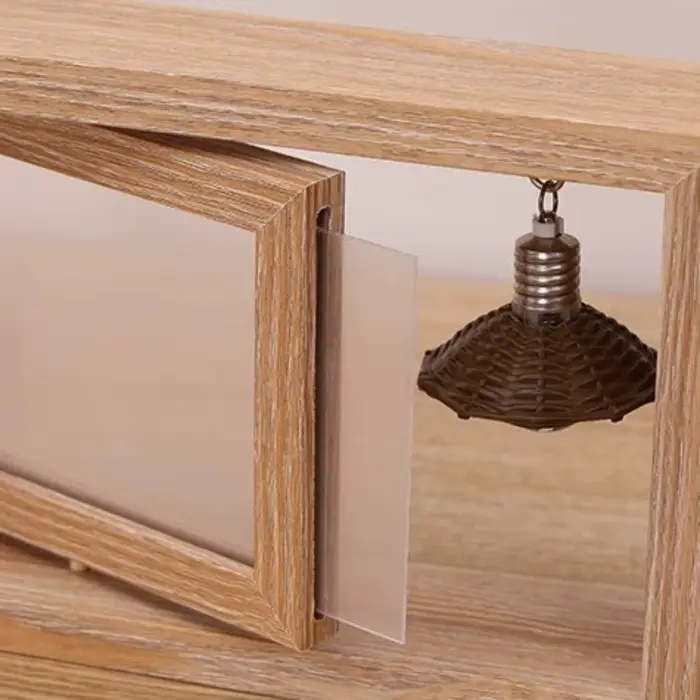 Cadre photo en bois double face rotatif