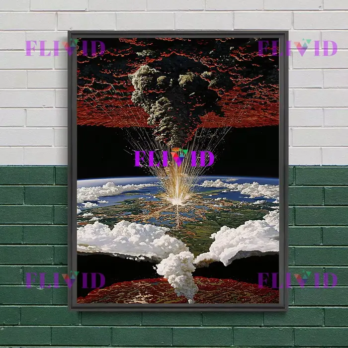 Corps célestes nuage coloré et effets de lumière mystique mur Art toile peinture surréaliste paysage cosmique Art affiche décor