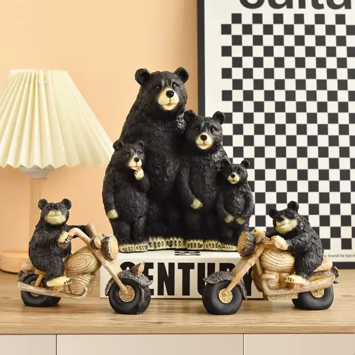 Présentoir ours noir, décoration de maison