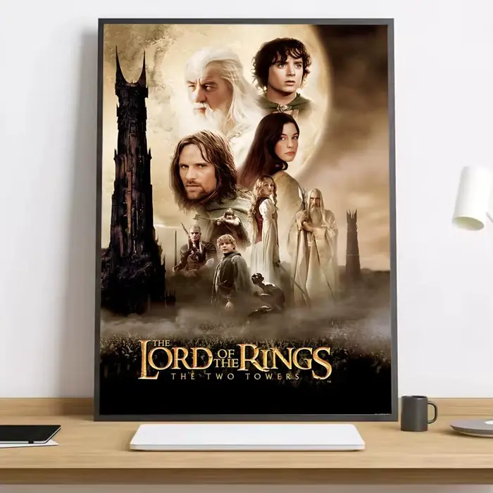 Peinture décimal du l-leigne des anneaux, calligraphie, toile HD, affiche, salon, chambre à coucher,