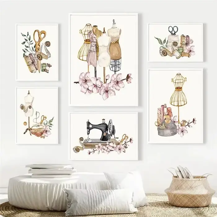 Bohème, Art mural, Machines à coudre, affiches imprimées sur toile HD pour la décoration de la maison, du salon et de la chambre à coucher