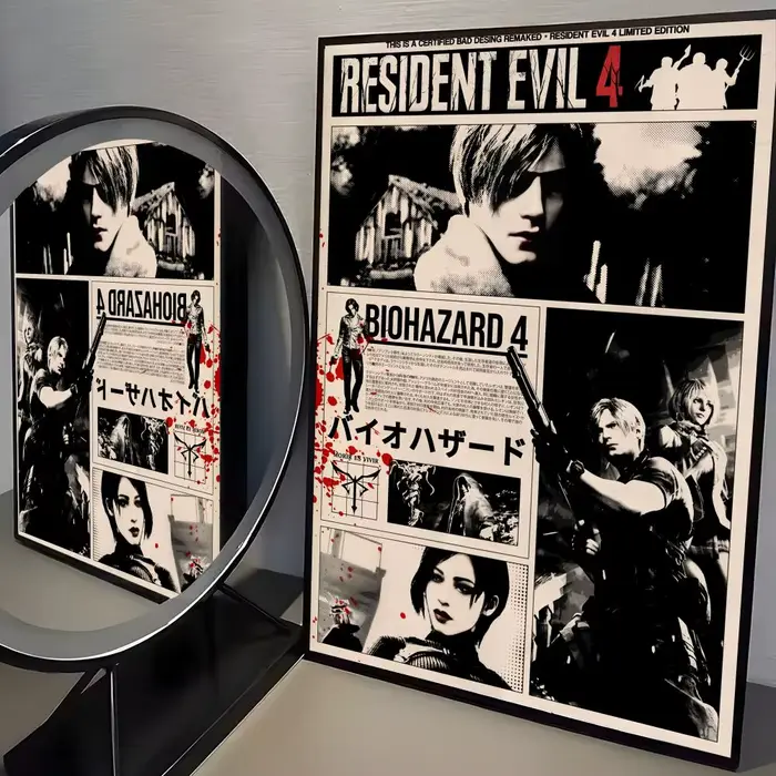 Affiche de jeu r-resident maléfique, autocollant mural moderne en papier PP, décoratif minimaliste p