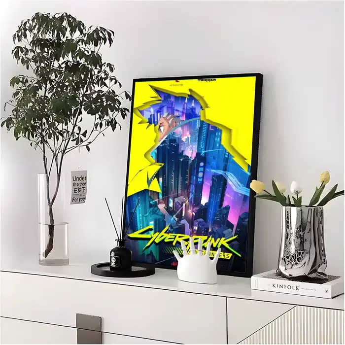 C-cyberpunk Edgerunners affiche HD art collant mur étanche maison salon chambre bar décoration esthé