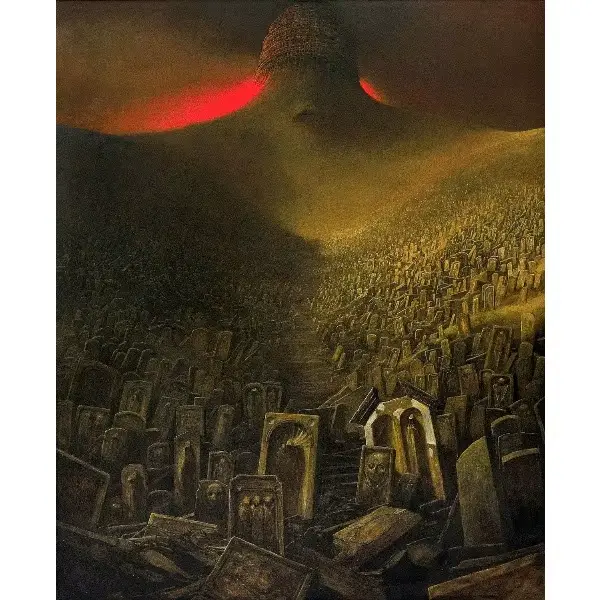 Pologne artiste Zdzislaw Beksinskis œuvres d'art affiche esthétique sombre surréalisme toile peintur