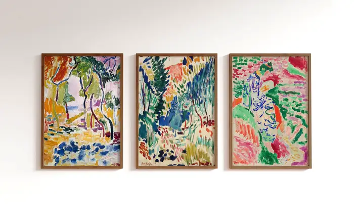 Ensemble de 3 affiches murales Matisse, Henri Matisse, décoration de la maison, impressions sur toil