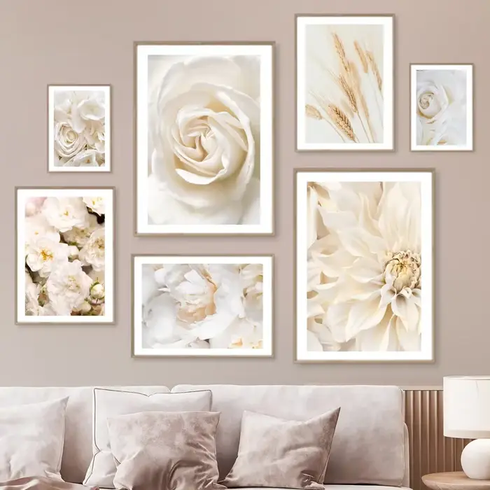 Affiches de peinture florale pour salon