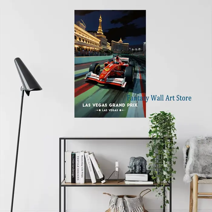 Affiche emblématique du Grand Prix de course de formule 1
