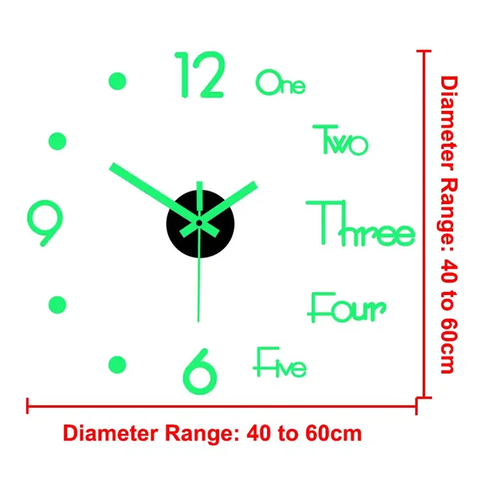 Reloj de pared Horloge murale lumineuse bricolage montre à Quartz horloges acrylique miroir autocollants Horloge murale décoration murale décoration de la maison chaude