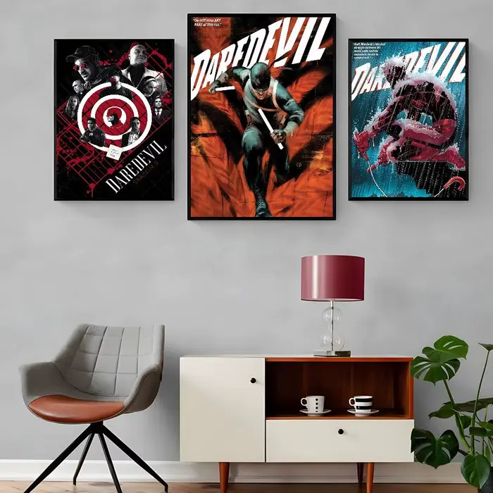 Affiche de film Cool Man D-Daredevil en papier blanc