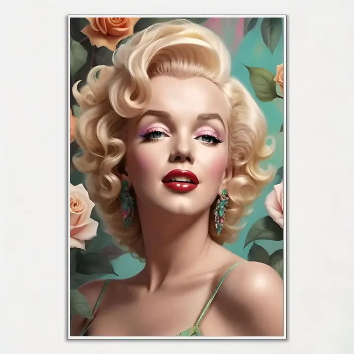 Affiche Imprimée Marilyn Monroe en Papier, Décor de Peinture Artistique pour la Maison, le Salon, la