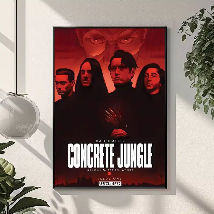 B-Bad Omens – affiche de bande métallique avec imprimés, décoration de maison, chambre à coucher, sa