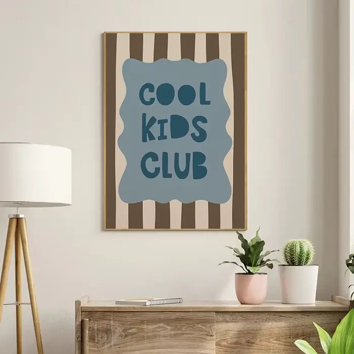 Affiche de peinture sur toile de dessin animé moderne pour enfants