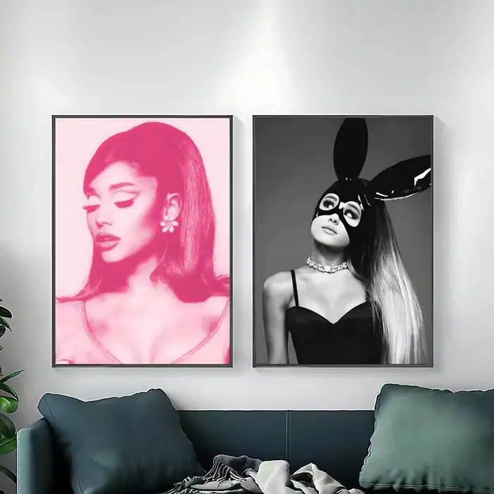 Affiches de la chanteuse Ariana Grande, décoration de chambre Anime, décoration murale pour sac à dos, art mural musical