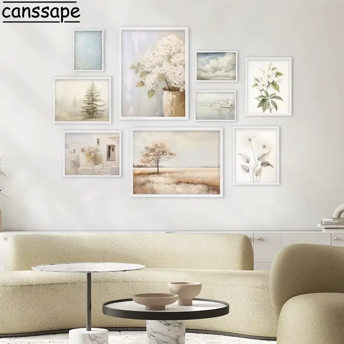 Peinture à l'huile de fleur blanche pour la décoration de salon
