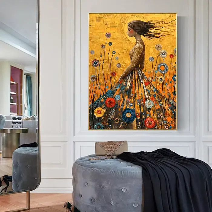 Toile de peinture murale de Style Gustav Klimt