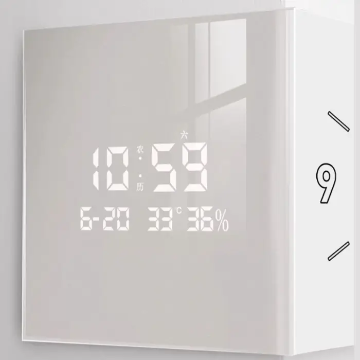 Horloge murale d'angle Double face