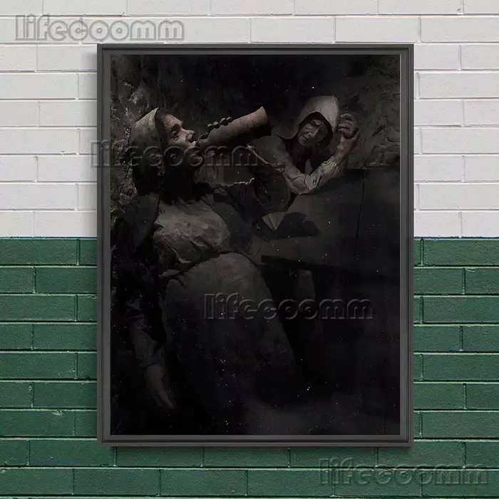 Toile d'art mural Vintage de sorcière moche