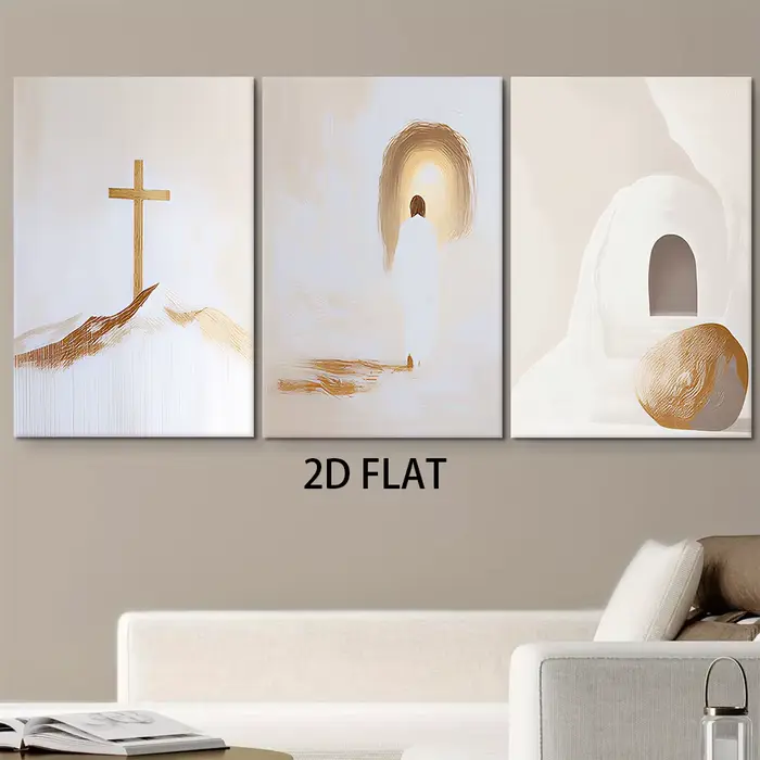 1 ensemble de peintures décoratives chrétiennes religieuses sans cadre