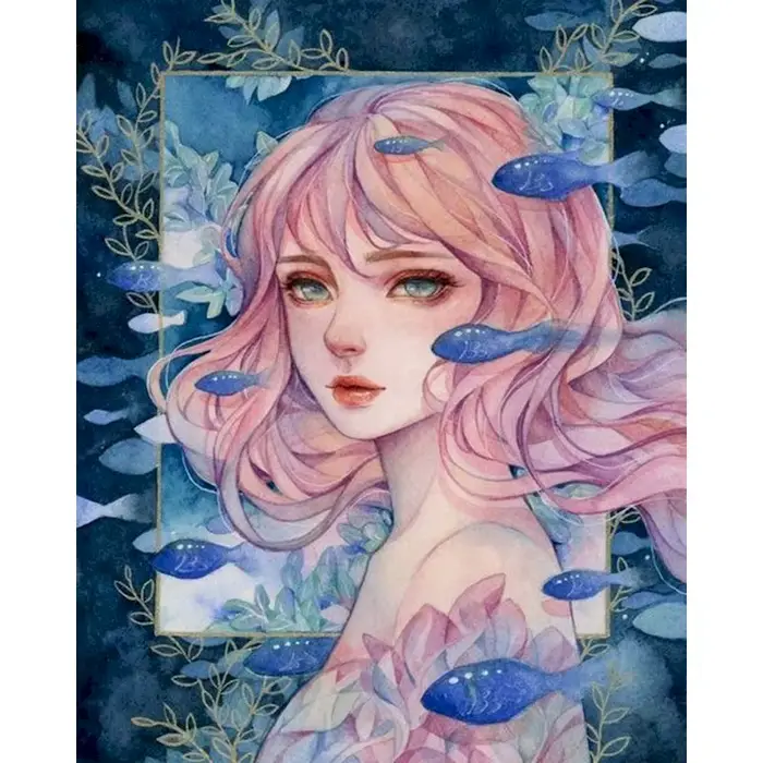 GATYZTORY-Cadre de Peinture par Numéros pour Adulte, Analyste de Bricolage, Anime Mignon, Art Mural,