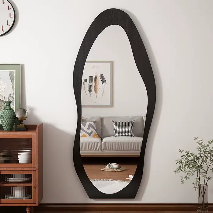 Présentoir Rectangle miroir Luxe ensemble cadre Salon miroir créatif nordique Espelho Grande Para Quarto meubles de maison accessoires