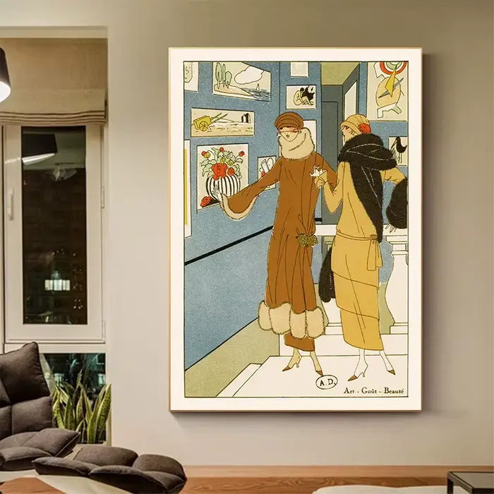 Affiche d'illustration d'art de décoration française Vintage