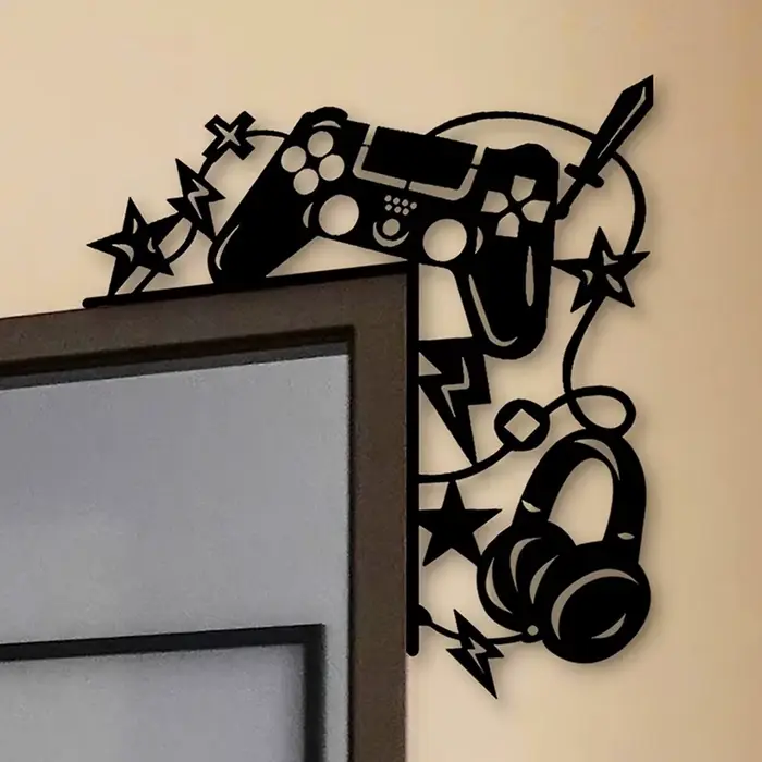 Peinture d'art en fer pour porte de Gamer